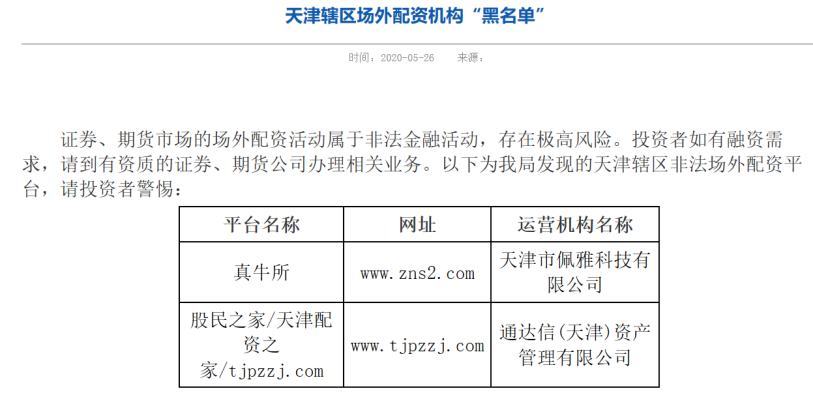 场外配资黑名单_场外股票配资_证监局公示场外配资