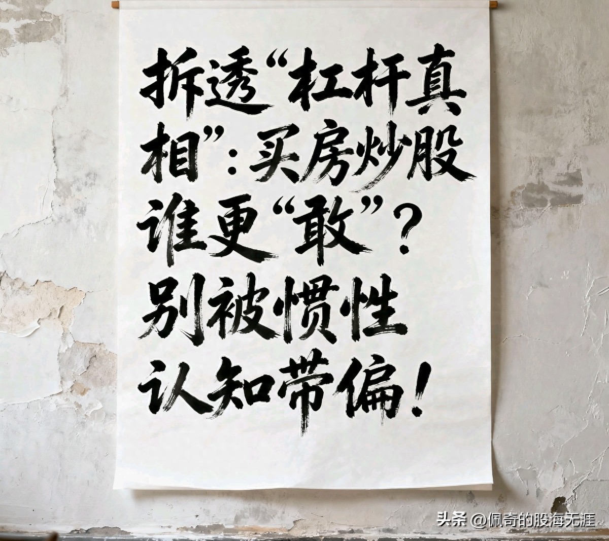 买房炒股杠杆大揭秘！别再被惯性认知带偏啦