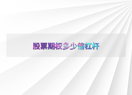 股票期权杠杆效应解析，掌握风险评估与管理方法